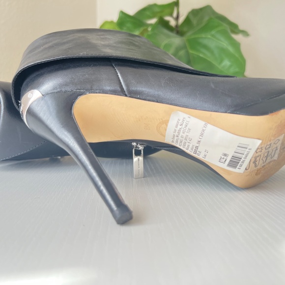 MICHAEL by Michael Kors - Kendra Peep Toe Bootie - Leather - Black - 8M - Picture 3 of 7